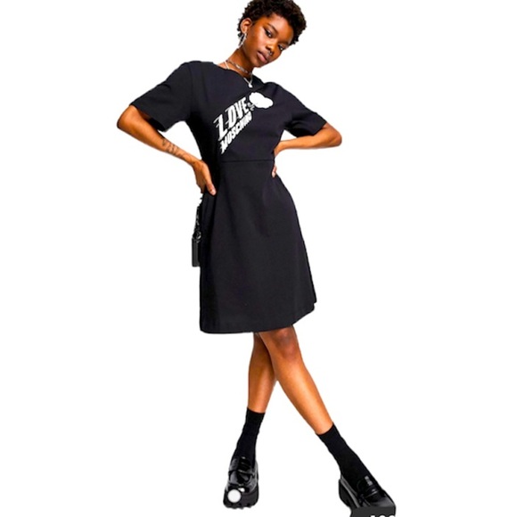 Love Moschino Cloud Logo Jersey Mini Dress NWT - Picture 1 of 11